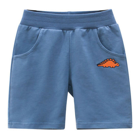 Light Blue Dinosaur Toddler Boys Sweat Shorts