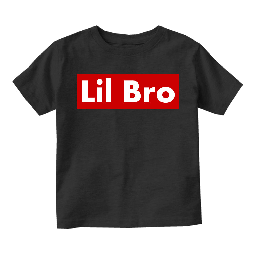 Lil Bro Red Box Infant Baby Boys Short Sleeve T-Shirt Black