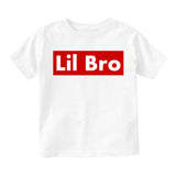Lil Bro Red Box Infant Baby Boys Short Sleeve T-Shirt White
