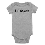Lil Cousin Infant Baby Boys Bodysuit Grey