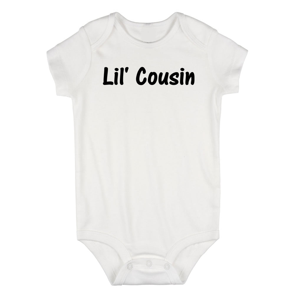 Lil Cousin Infant Baby Boys Bodysuit White