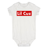 Lil Cuz Red Box Infant Baby Boys Bodysuit White