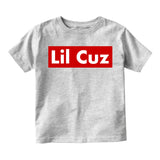 Lil Cuz Red Box Infant Baby Boys Short Sleeve T-Shirt Grey