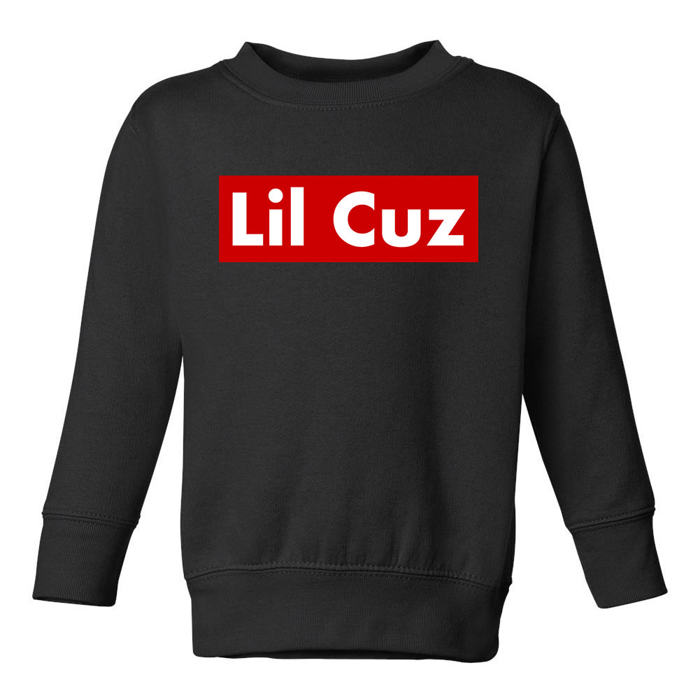 Lil Cuz Red Box Toddler Boys Crewneck Sweatshirt Black