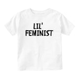 Lil Feminist Feminism Baby Toddler Short Sleeve T-Shirt White