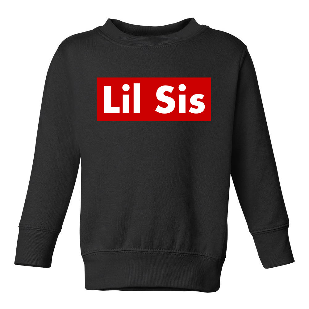Lil Sis Red Box Toddler Girls Crewneck Sweatshirt Black