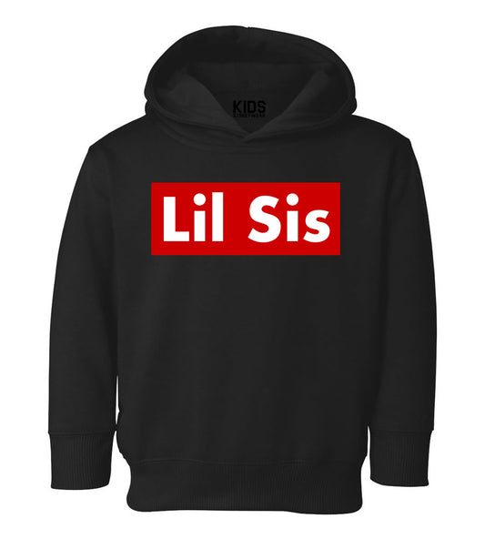 Lil Sis Red Box Toddler Girls Pullover Hoodie Black