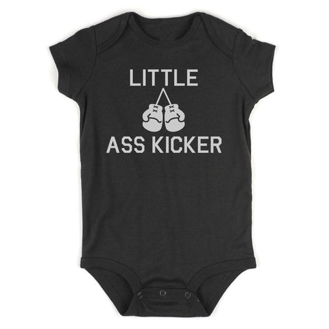 Little Ass Kicker Boxing Infant Baby Boys Bodysuit Black