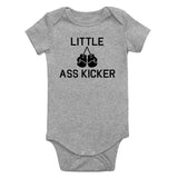 Little Ass Kicker Boxing Infant Baby Boys Bodysuit Grey