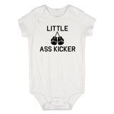 Little Ass Kicker Boxing Infant Baby Boys Bodysuit White