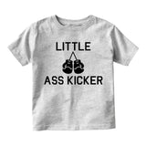 Little Ass Kicker Boxing Infant Baby Boys Short Sleeve T-Shirt Grey