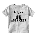 Little Ass Kicker Boxing Toddler Boys Short Sleeve T-Shirt Grey