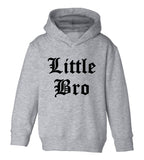 Little Bro Old English Toddler Boys Pullover Hoodie Grey