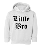 Little Bro Old English Toddler Boys Pullover Hoodie White