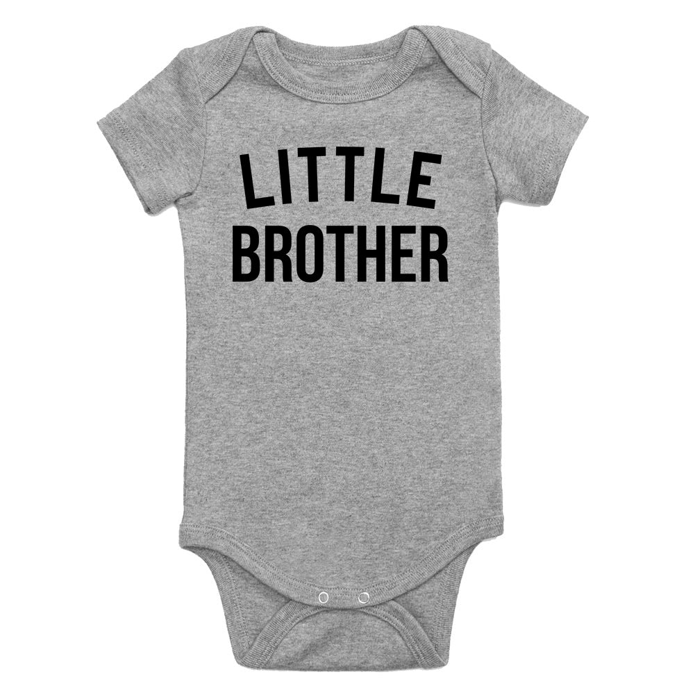 Little Brother Infant Baby Boys Bodysuit Grey