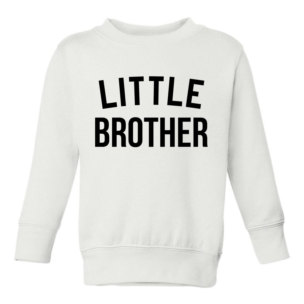 Little Brother Toddler Boys Crewneck Sweatshirt White