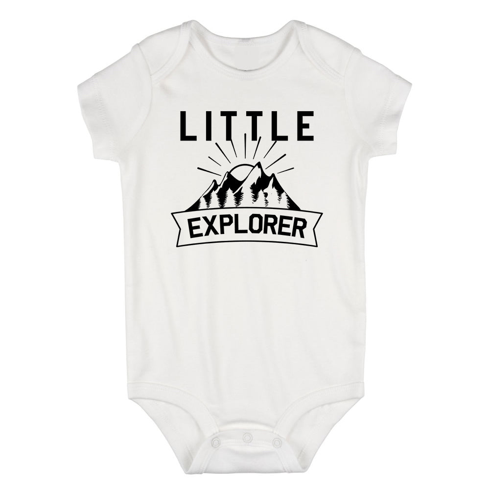 Little Explorer Camping Infant Baby Boys Bodysuit White