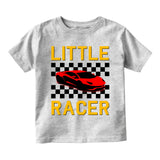 Little Racer Yellow Car Infant Baby Boys Short Sleeve T-Shirt Grey
