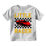 Little Racer Yellow Car Toddler Boys Short Sleeve T-Shirt Grey