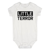 Little Terror Infant Baby Boys Bodysuit White