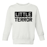 Little Terror Toddler Boys Crewneck Sweatshirt White