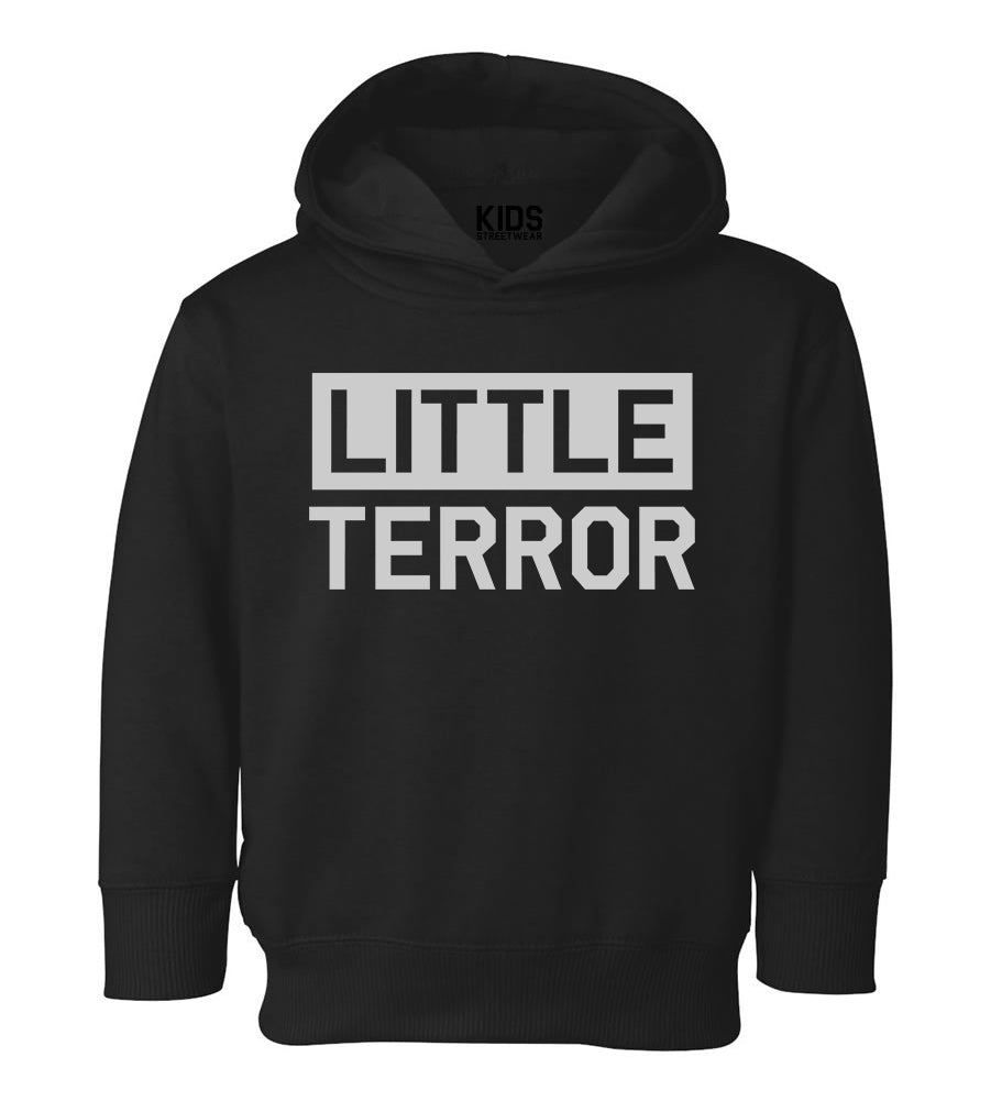 Little Terror Toddler Boys Pullover Hoodie Black