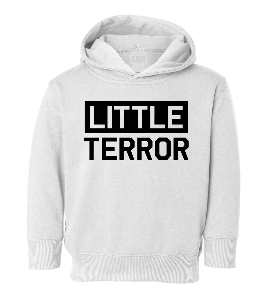 Little Terror Toddler Boys Pullover Hoodie White