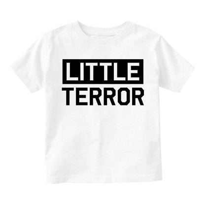 Little Terror Toddler Boys Short Sleeve T-Shirt White