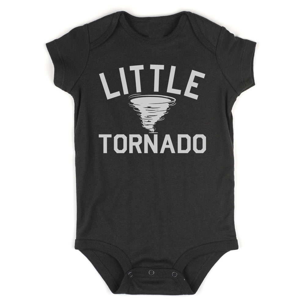 Little Tornado Funny Infant Baby Boys Bodysuit Black