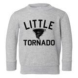 Little Tornado Funny Toddler Boys Crewneck Sweatshirt Grey