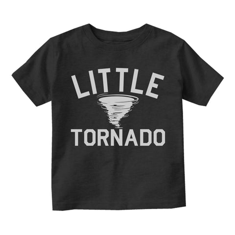 Little Tornado Funny Toddler Boys Short Sleeve T-Shirt Black