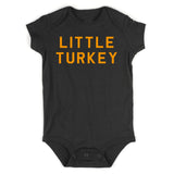 Little Turkey Thanksgiving Infant Baby Boys Bodysuit Black