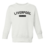 Liverpool England Arch Toddler Boys Crewneck Sweatshirt White