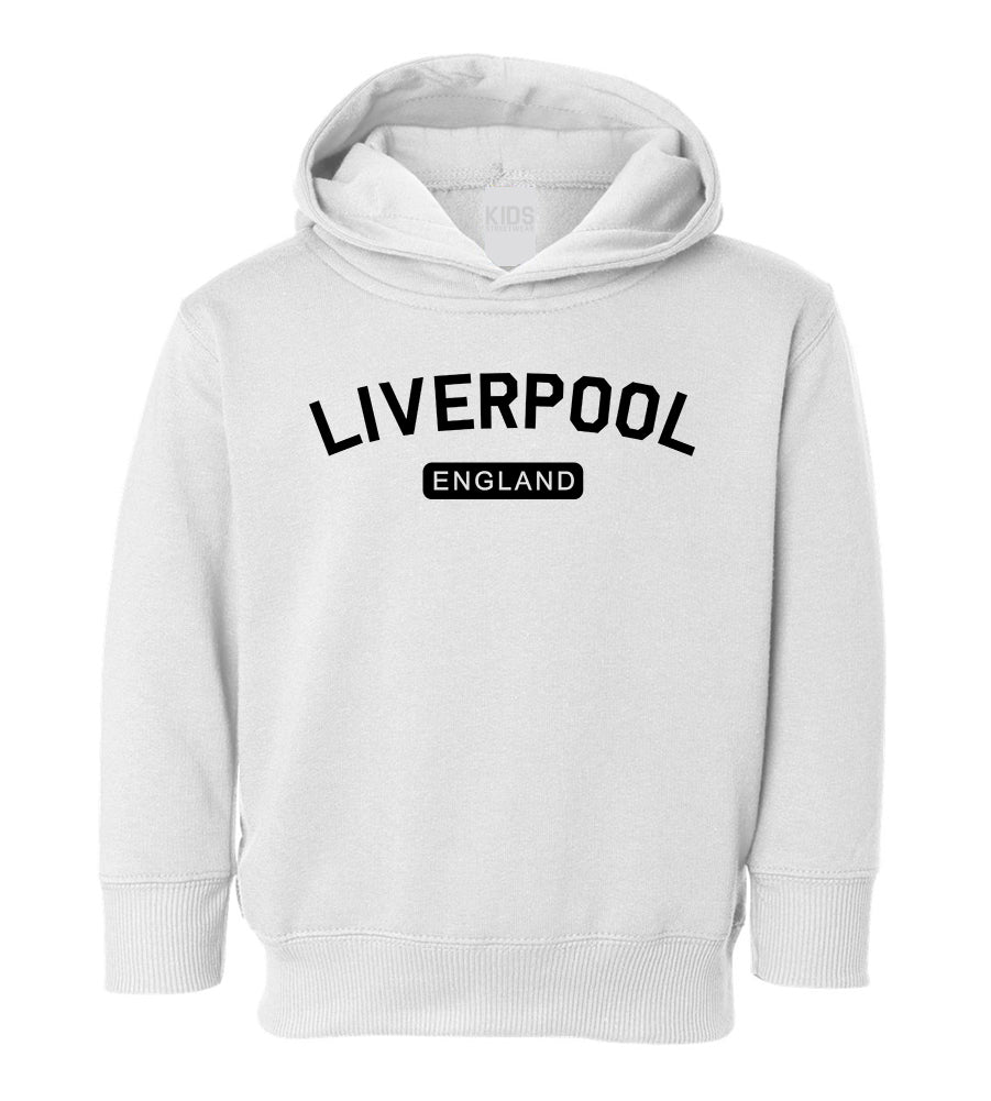 Liverpool England Arch Toddler Boys Pullover Hoodie White