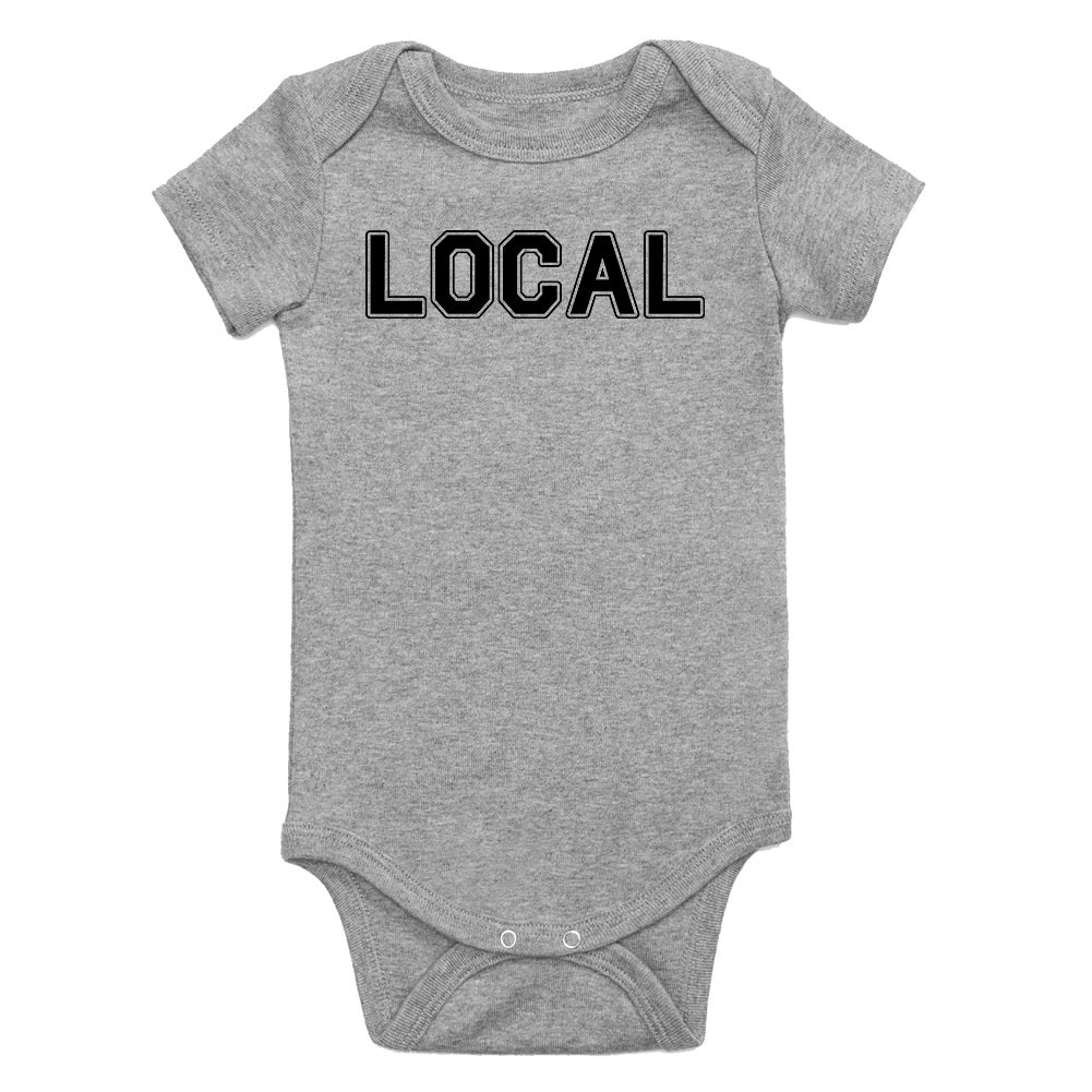 Local Surf Infant Baby Boys Bodysuit Grey