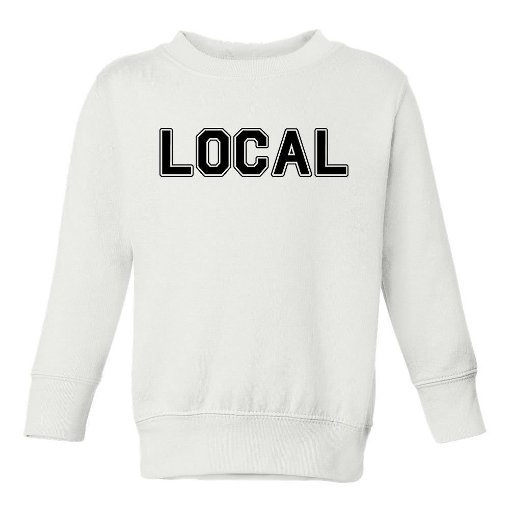 Local Surf Toddler Boys Crewneck Sweatshirt White