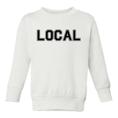 Local Surf Toddler Boys Crewneck Sweatshirt White