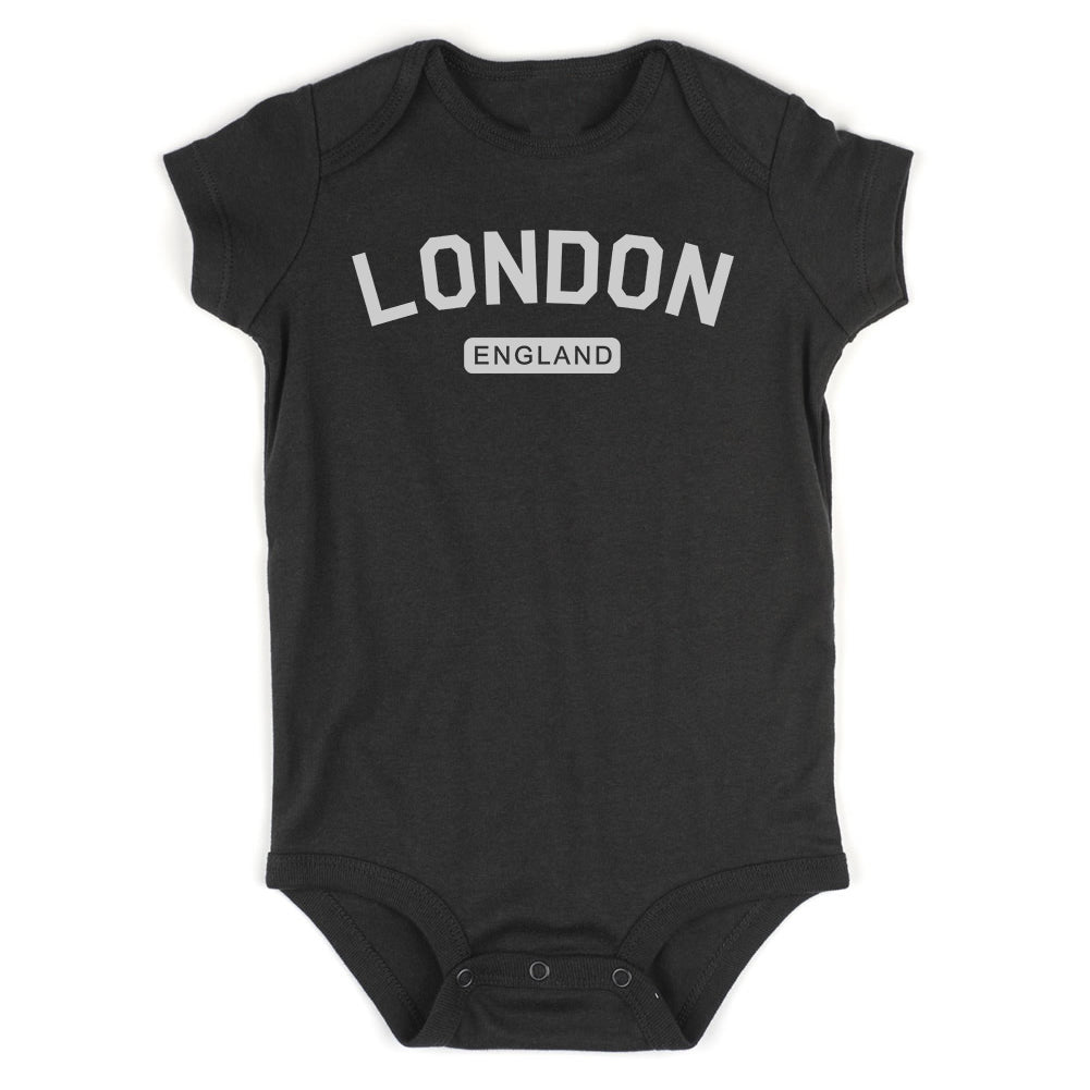 London England Arch Infant Baby Boys Bodysuit Black