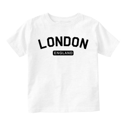 London England Arch Infant Baby Boys Short Sleeve T-Shirt White