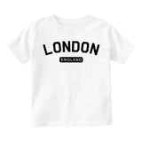 London England Arch Infant Baby Boys Short Sleeve T-Shirt White