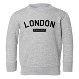 London England Arch Toddler Boys Crewneck Sweatshirt Grey