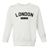 London England Arch Toddler Boys Crewneck Sweatshirt White