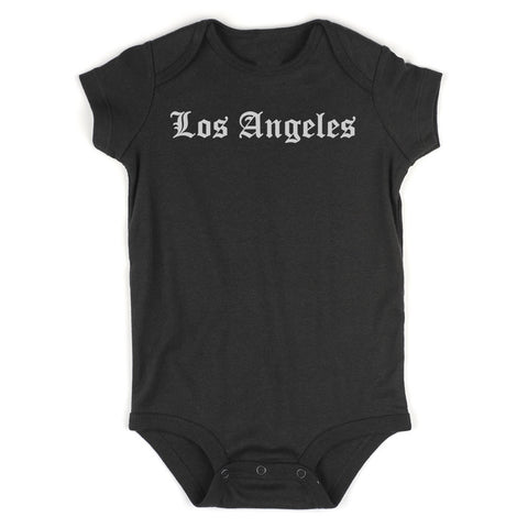 Los Angeles Old English California Infant Baby Boys Bodysuit Black