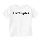 Los Angeles Old English California Infant Baby Boys Short Sleeve T-Shirt White