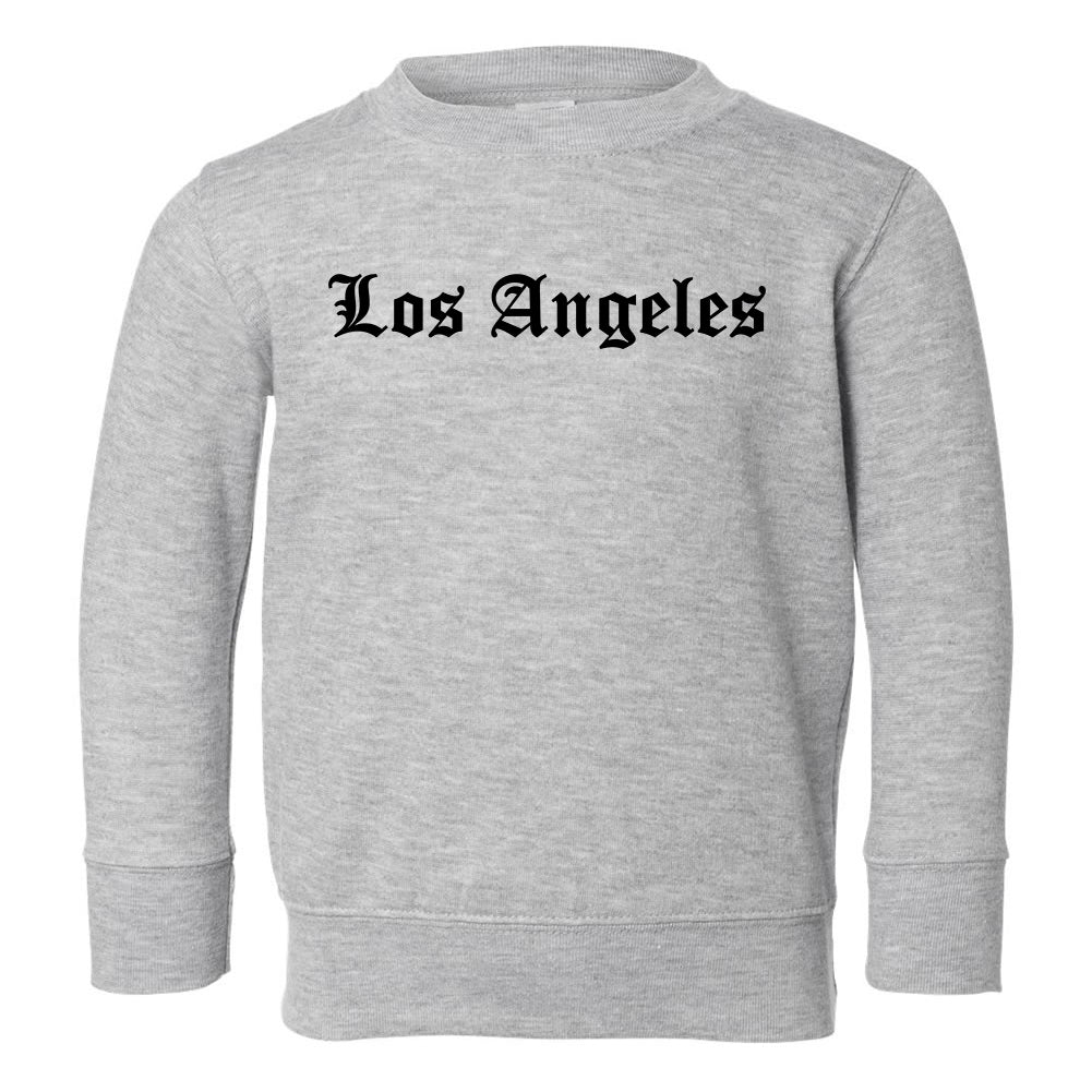 Los Angeles Old English California Toddler Boys Crewneck Sweatshirt Grey