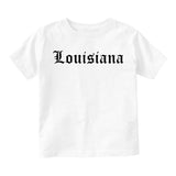 Louisiana State Old English Infant Baby Boys Short Sleeve T-Shirt White