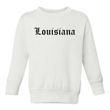 Louisiana State Old English Toddler Boys Crewneck Sweatshirt White