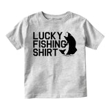 Lucky Fishing Shirt Infant Baby Boys Short Sleeve T-Shirt Grey
