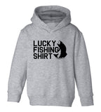 Lucky Fishing Shirt Toddler Boys Pullover Hoodie Grey