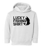 Lucky Fishing Shirt Toddler Boys Pullover Hoodie White